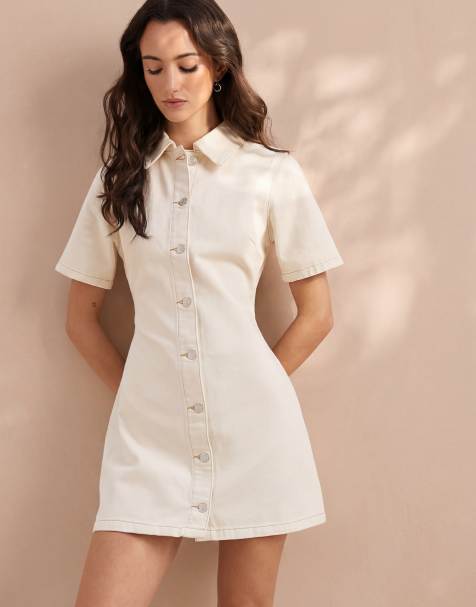 ASOS DESIGN - Robe chemise - Écru - view 1