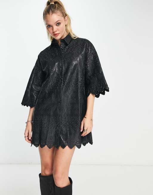 Asos robe simili discount cuir