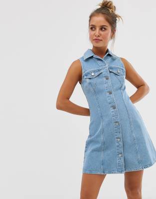 robe en jean sans manche