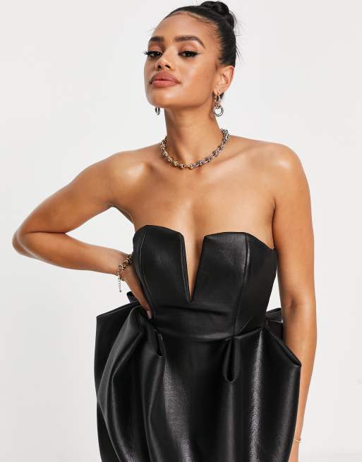 ASOS DESIGN Robe cocktail courte brillante Noir