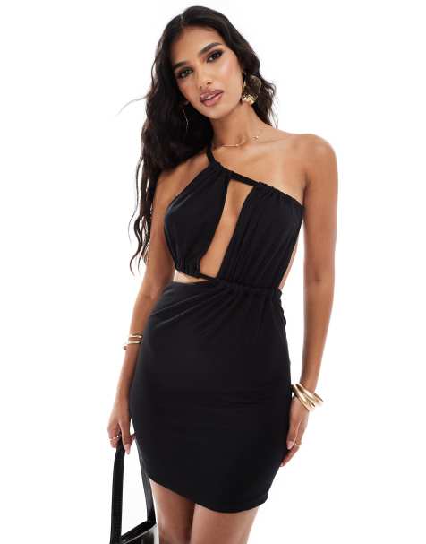 ASOS DESIGN - Robe courte à découpes - Noir - view 1