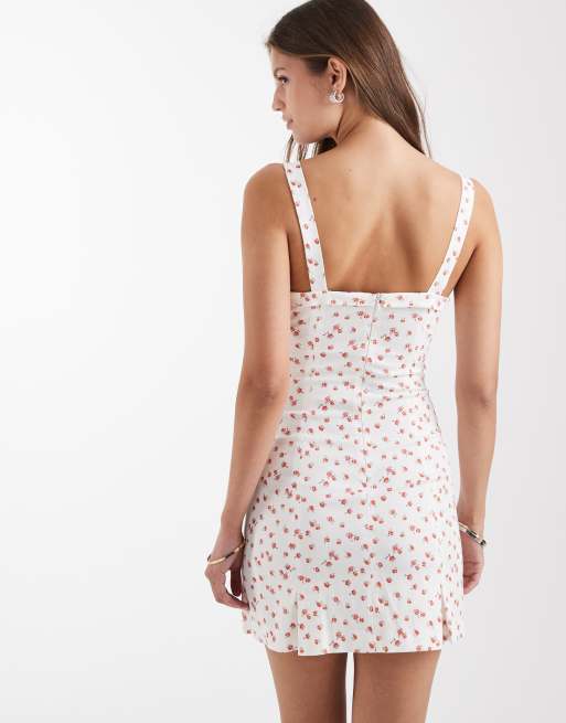 ASOS DESIGN - Robe courte à imprimé fleuri et empiècement, 4 de 4