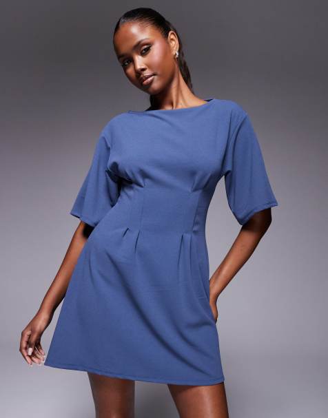ASOS DESIGN - Robe courte à taille surpiquée - view 1