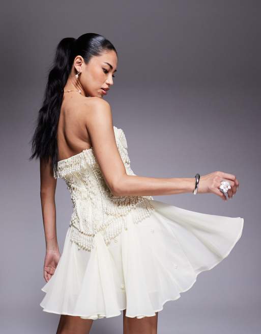 Robe Courte Robes De Soiree Asos ASOS DESIGN Robe Courte Drapée En