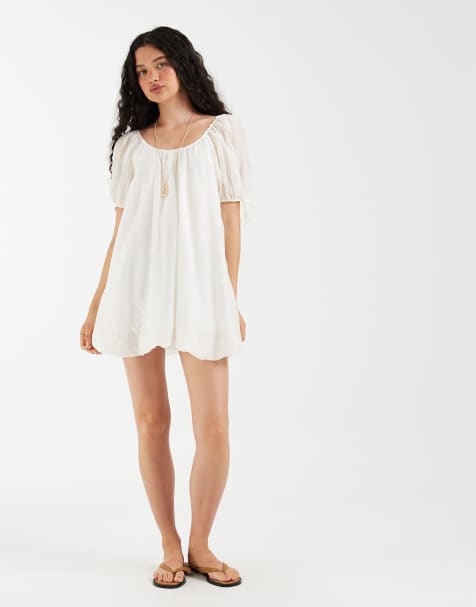 ASOS DESIGN - Robe courte bouffante - Blanc - view 1