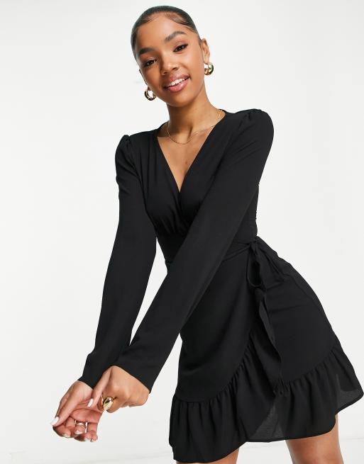 Robe noire cache coeur new arrivals