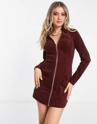 Veste Courte En Velours Côtelé Rouille - Taille M - Style Vintage - Occasion Très Bon état