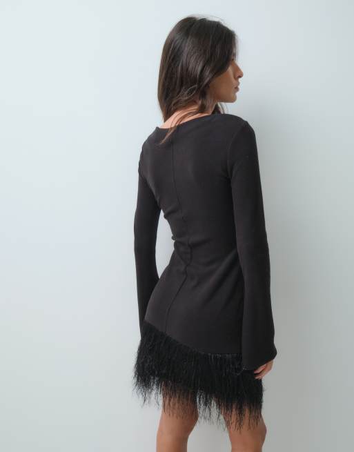 ASOS DESIGN robe courte ultra douce et duveteuse noire, 4 de 5