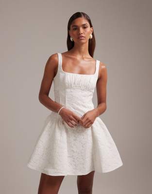 Robe de mariée courte en dentelle - Ivoire-Blanc 42