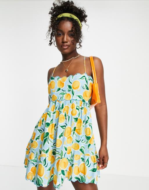 ASOS DESIGN Robe d t courte dos d coup et bordures