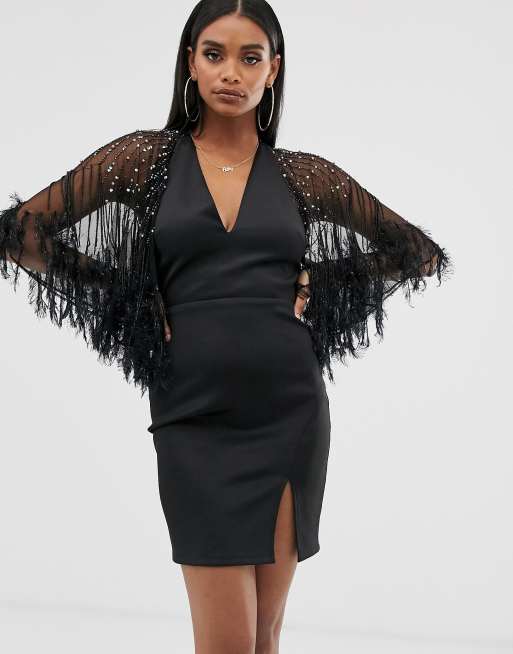 Robe avec best sale cape courte