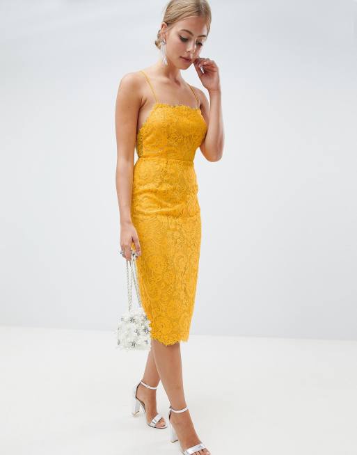 ASOS DESIGN - Robe fourreau en dentelle à encolure carrée, 4 de 4