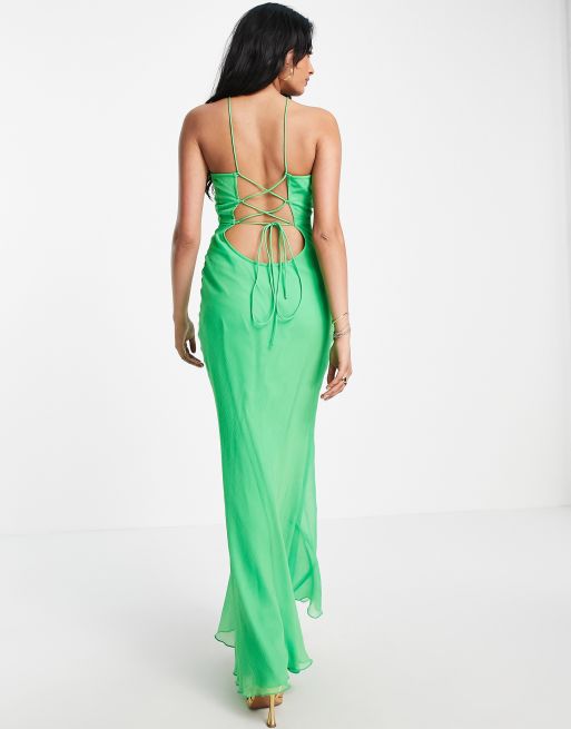 Asos robe verte discount longue