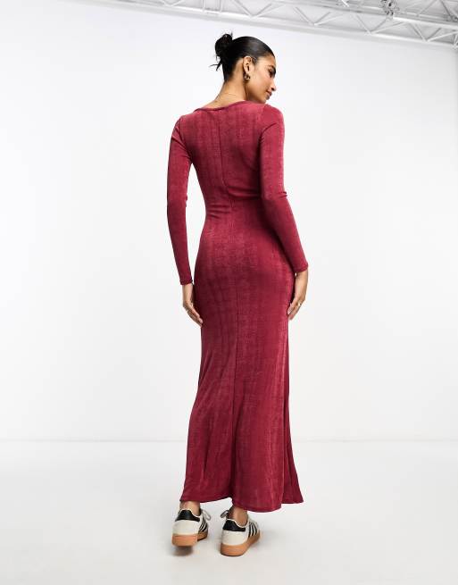 Asos robe longue discount bordeaux