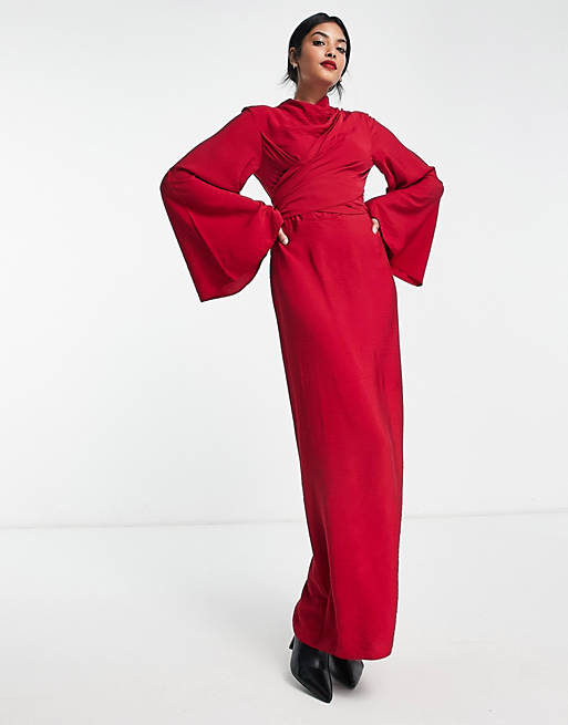 Asos Robe \u00e0 bretelles rouge style festif Mode Robes Robes à bretelles 