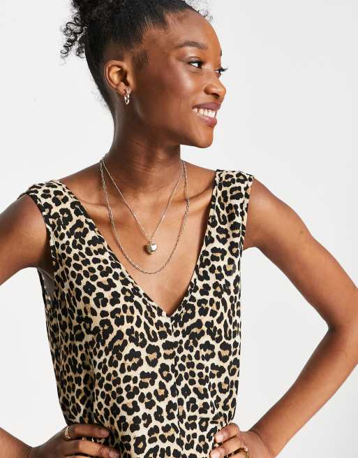 ASOS DESIGN - Robe longue à décolleté plongeant et imprimé animal, 2 de 4