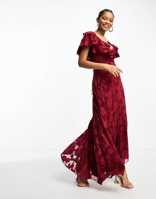 Robe longue best sale bordeaux asos