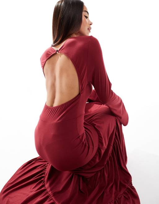 Robe longue bordeaux asos outlet