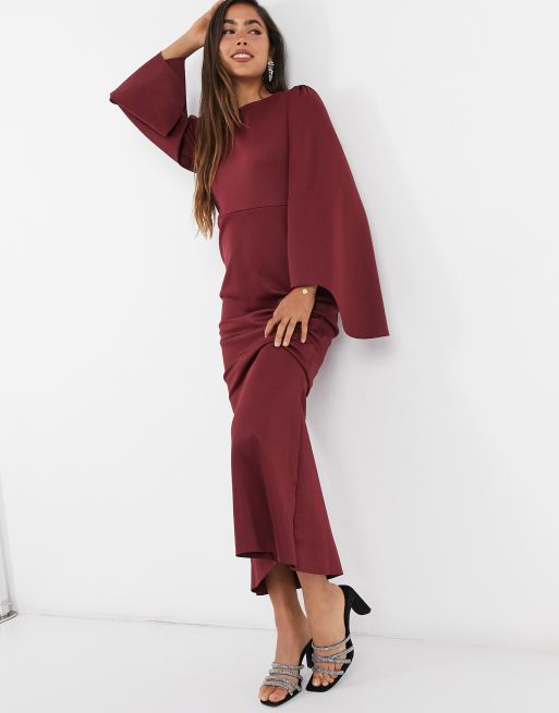 ASOS DESIGN Robe longue manches longues vas es Vison