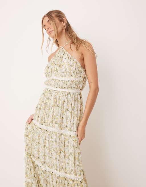 ASOS DESIGN - Robe longue à petites fleurs avec dos nu et finitions brodées, 2 de 4