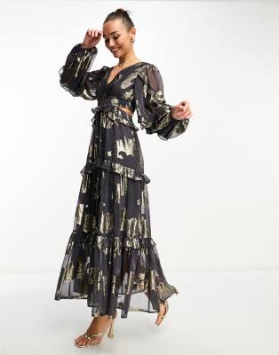 Robe Courte Soisbelle Lamé Métallisé - Décolleté Plongeant - Soirée Cocktail