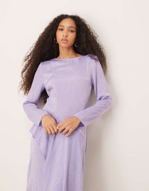 ASOS DESIGN frill tiered maxi dress in lilac