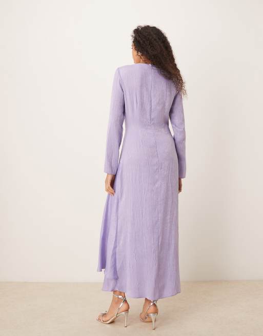 ASOS DESIGN frill tiered maxi dress in lilac