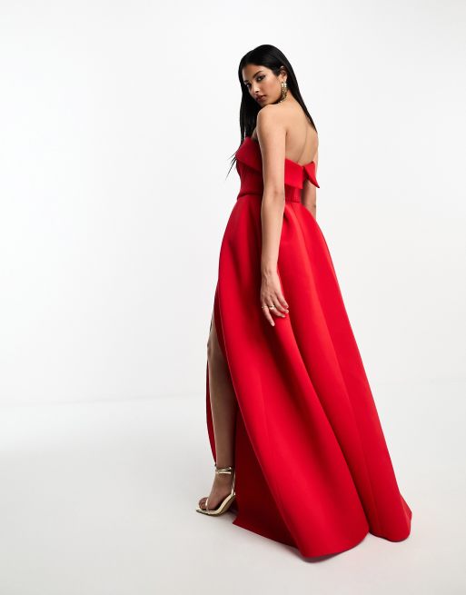 Asos robe 2024 longue rouge