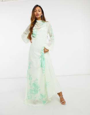 robe longue menthe