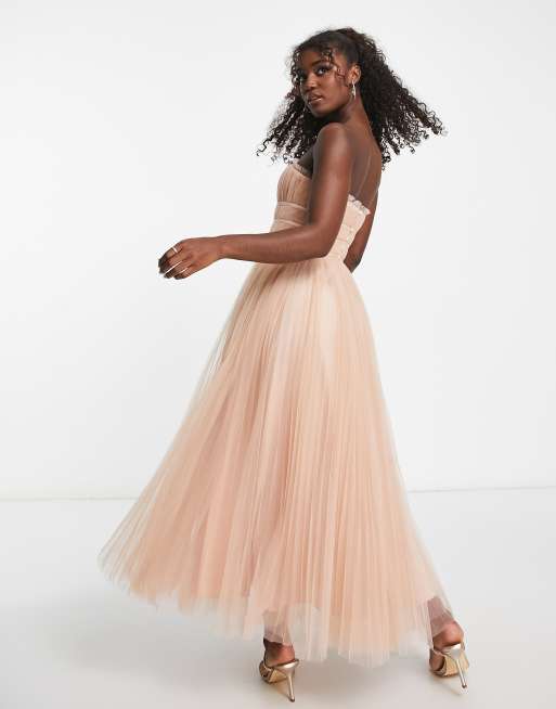 ASOS DESIGN Robe longue de demoiselle d honneur en tulle avec