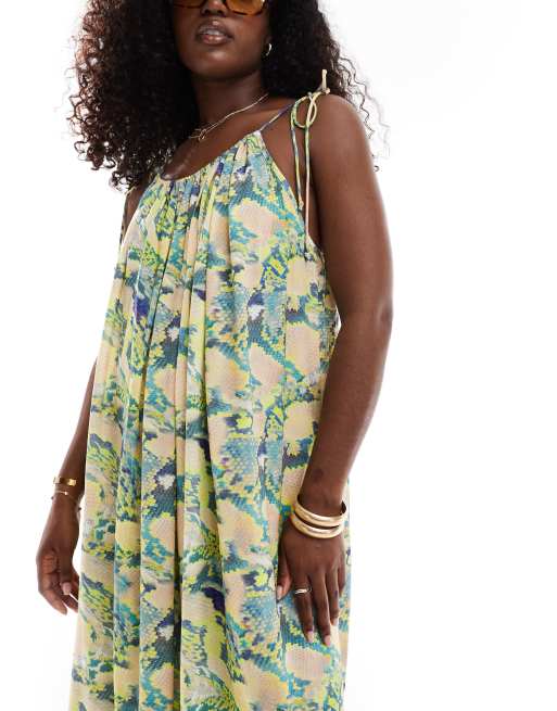 Robe longue motif serpent top