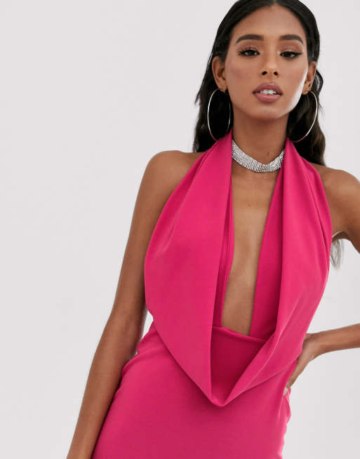 ASOS DESIGN Robe longue dos nu d collet plongeant