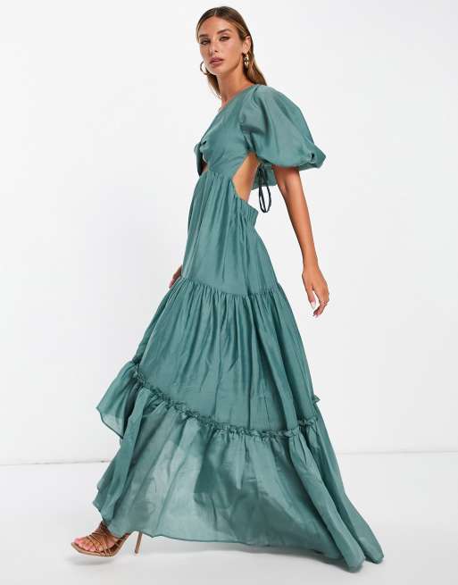 Robe longue effet voile shop