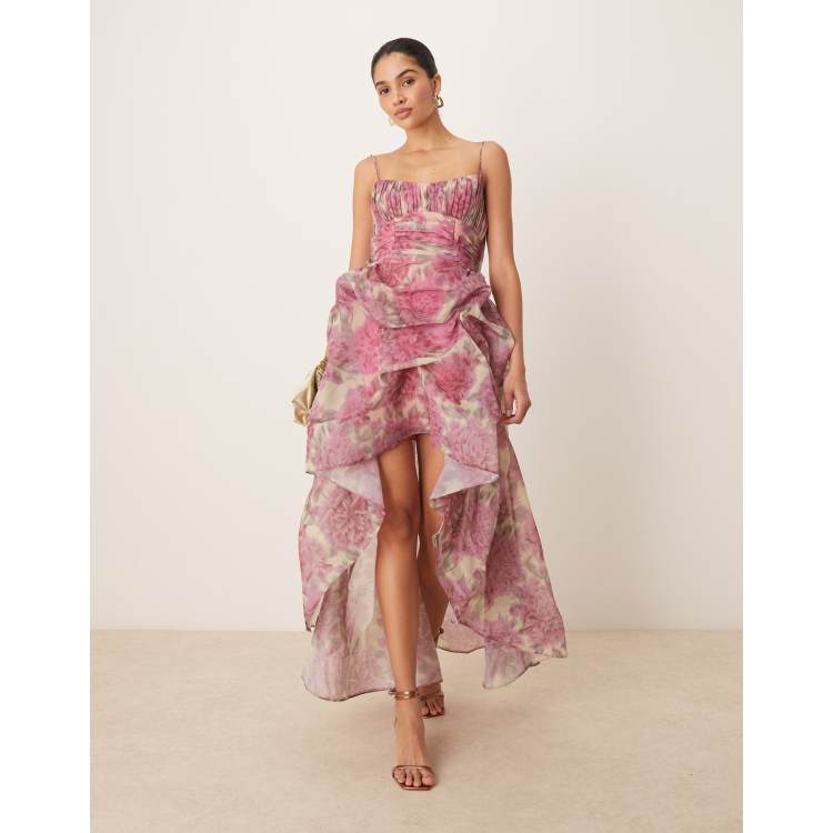 Robe Satin Ange Fleurs - Taille 4-5 Ans, Occasion En Très Bon état, Couleur Crème