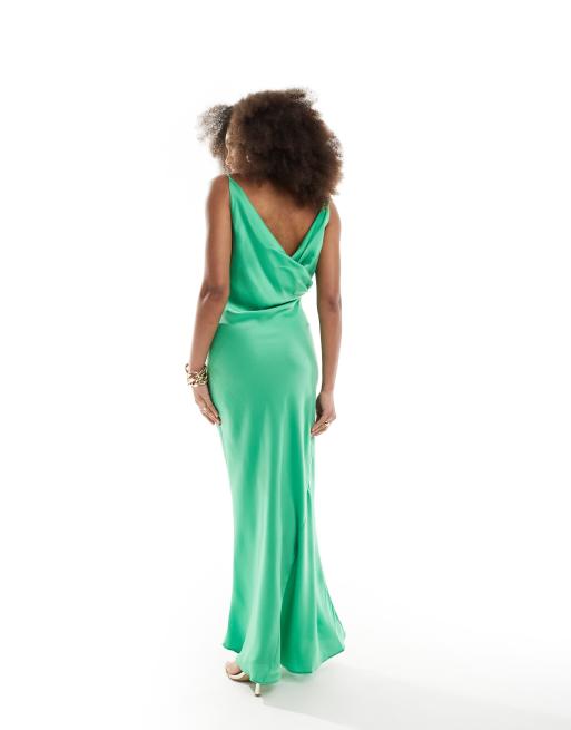 Asos robe verte longue best sale