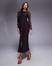 Robe Bershka Noir Dentelle Et Coton Taille 36 - Dos Transparent, Occasion Très Bon état