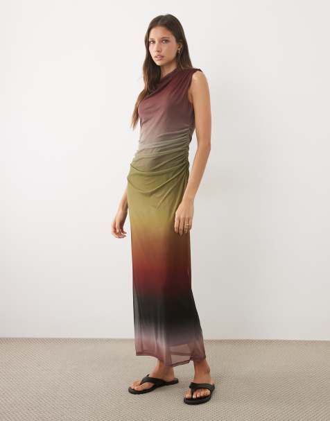 ASOS DESIGN - Robe longue en tulle - Vert - view 1