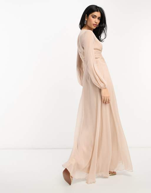 Asos robe manche discount longue