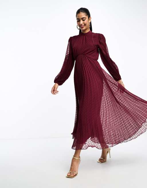 Asos robe best sale longue bordeaux