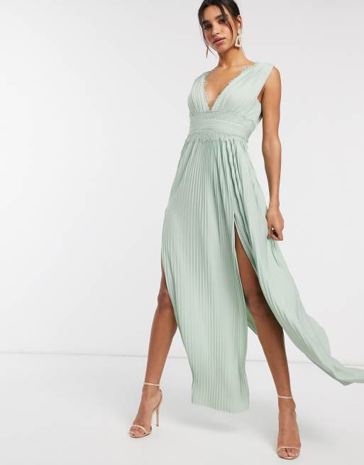 Asos robe longue verte best sale