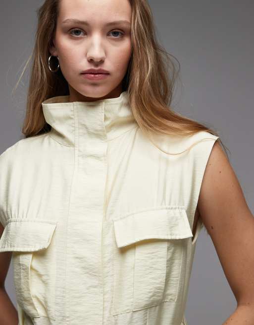ASOS DESIGN - Robe longue style fonctionnel avec liens noués à la taille - Babeurre, 3 de 4
