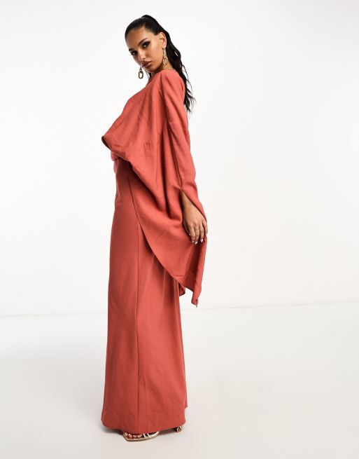 ASOS DESIGN Robe longue superpos e d lav e Rouille