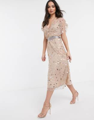 asos design sequin dress