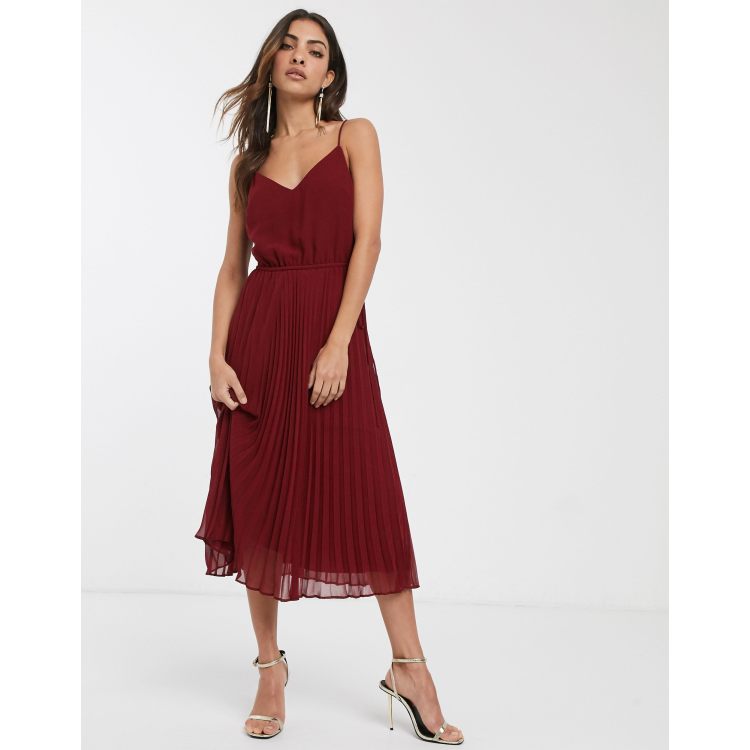Robe mi longue best sale bordeaux
