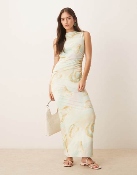 ASOS DESIGN - Robe mi-longue douce sans manches à imprimé coquillages - view 1