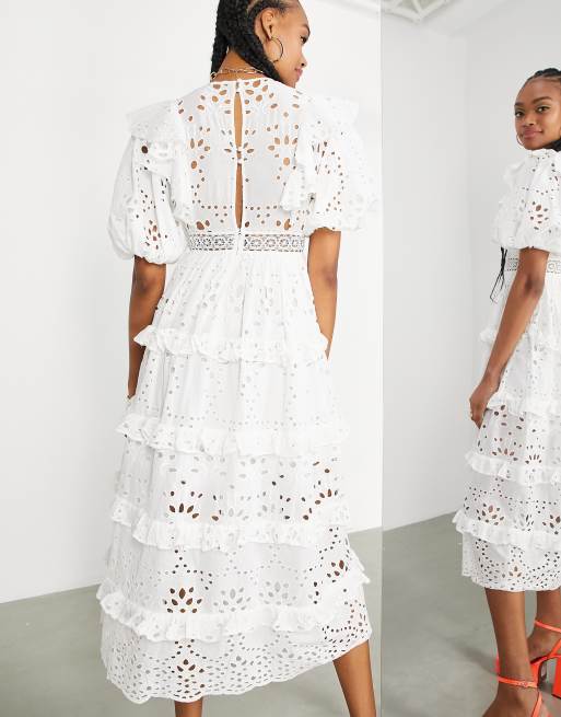 Asos robe longue blanche top