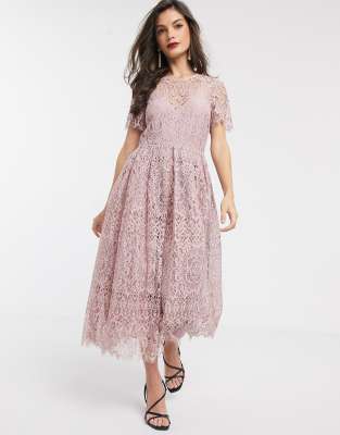 asos robe rose poudree