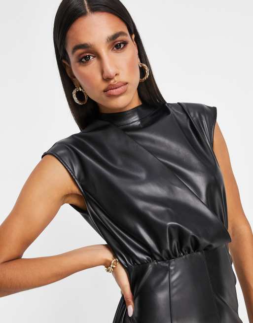 Asos robe simili discount cuir