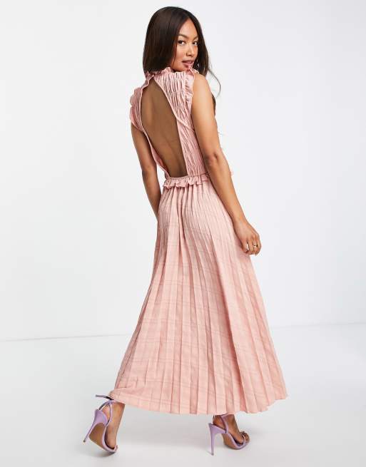 Robe dos nu discount rose