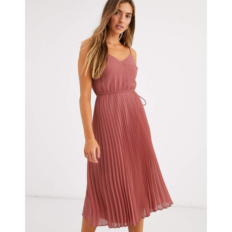 Robe longue new arrivals plissée rose
